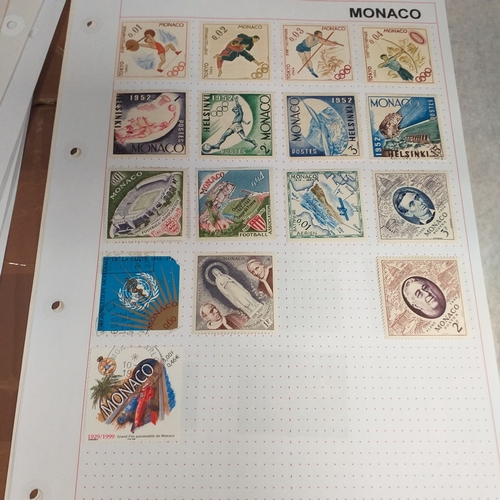 254 - Monaco collection on 14 pages mint and used, collection ranges from early to 1930's and 1960's to re... 