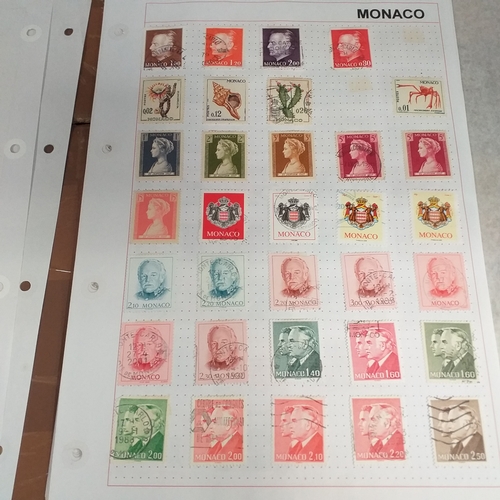 254 - Monaco collection on 14 pages mint and used, collection ranges from early to 1930's and 1960's to re... 