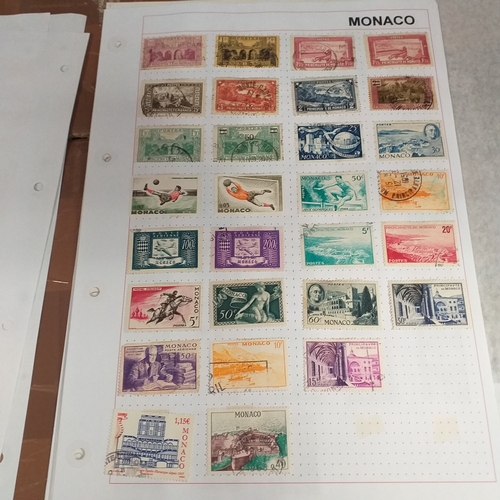 254 - Monaco collection on 14 pages mint and used, collection ranges from early to 1930's and 1960's to re... 