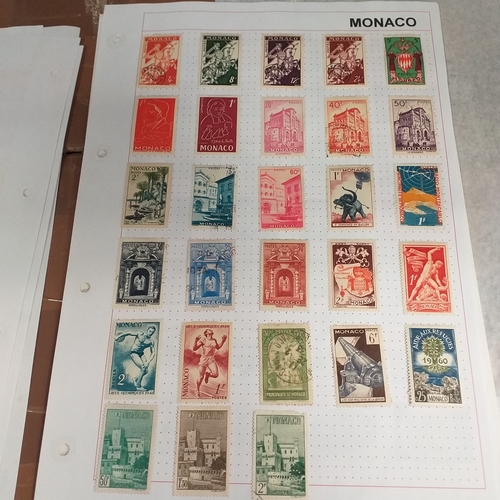254 - Monaco collection on 14 pages mint and used, collection ranges from early to 1930's and 1960's to re... 
