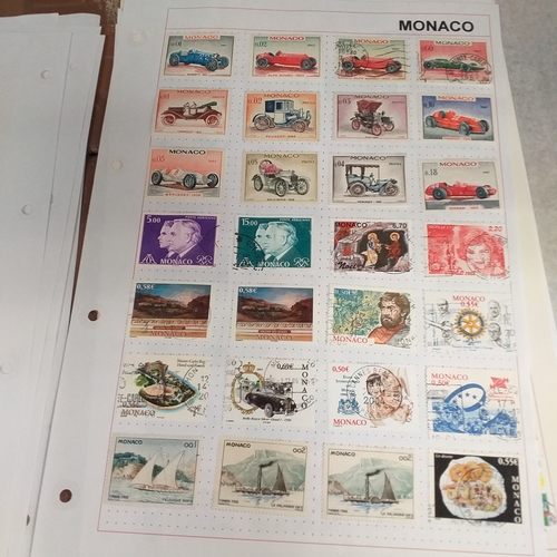 254 - Monaco collection on 14 pages mint and used, collection ranges from early to 1930's and 1960's to re... 