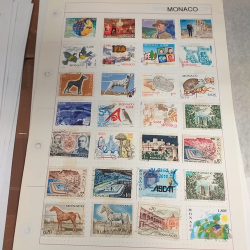 254 - Monaco collection on 14 pages mint and used, collection ranges from early to 1930's and 1960's to re... 