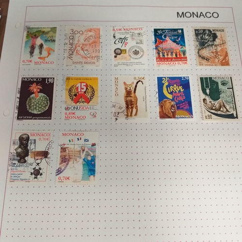254 - Monaco collection on 14 pages mint and used, collection ranges from early to 1930's and 1960's to re... 