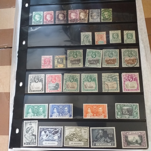 281 - St Helena small selection on 7 album sheets / stock cards, mint and used from early. Early issues re... 