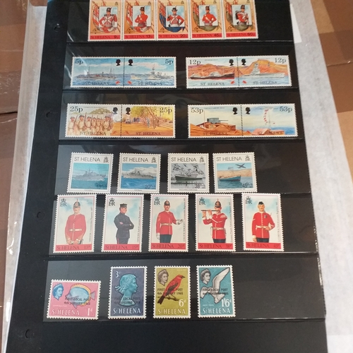 281 - St Helena small selection on 7 album sheets / stock cards, mint and used from early. Early issues re... 