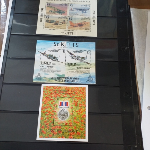 282 - St Kitts & Nevis selection on 11 album sheets / stock cards, good basis for expansion.