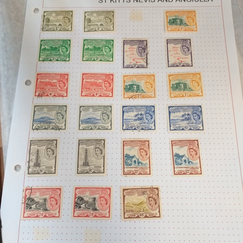 282 - St Kitts & Nevis selection on 11 album sheets / stock cards, good basis for expansion.
