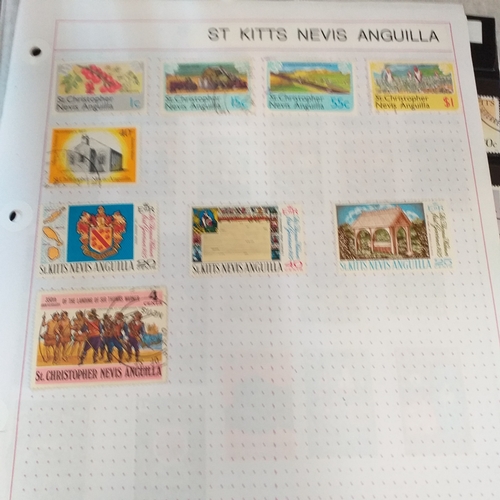 282 - St Kitts & Nevis selection on 11 album sheets / stock cards, good basis for expansion.