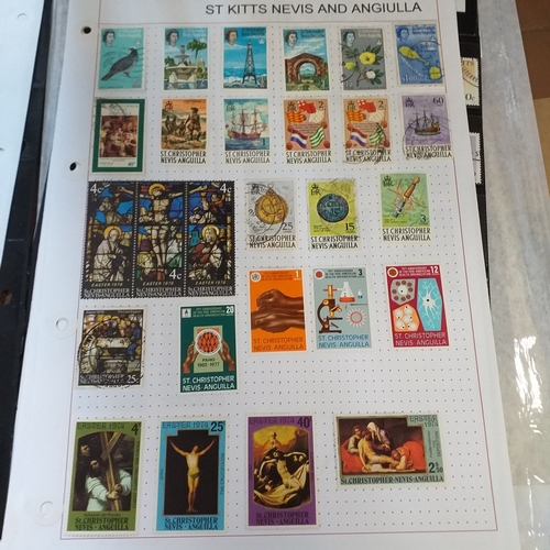 282 - St Kitts & Nevis selection on 11 album sheets / stock cards, good basis for expansion.