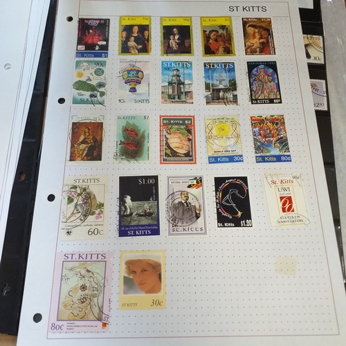 282 - St Kitts & Nevis selection on 11 album sheets / stock cards, good basis for expansion.