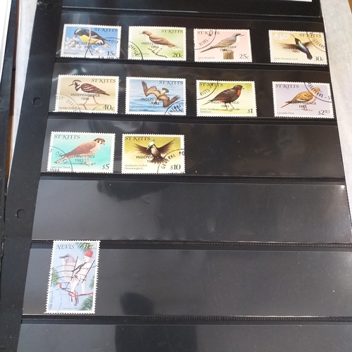 282 - St Kitts & Nevis selection on 11 album sheets / stock cards, good basis for expansion.