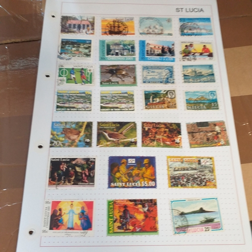 283 - St Lucia collection on 14 album sheets / stock cards, early issues to QE2 mostly mint thereafter to ... 