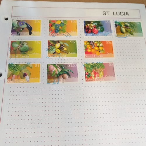 283 - St Lucia collection on 14 album sheets / stock cards, early issues to QE2 mostly mint thereafter to ... 