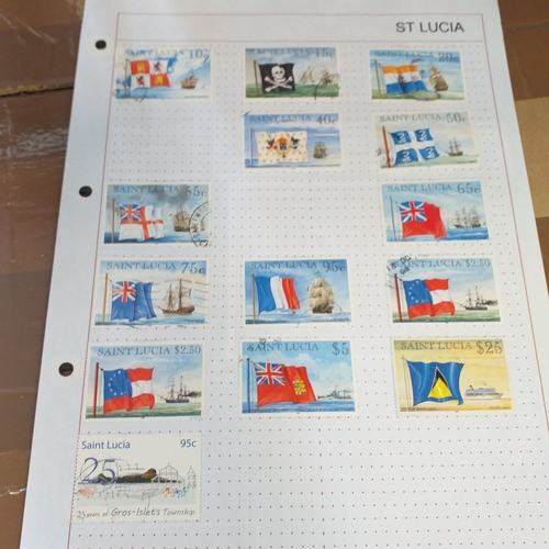 283 - St Lucia collection on 14 album sheets / stock cards, early issues to QE2 mostly mint thereafter to ... 