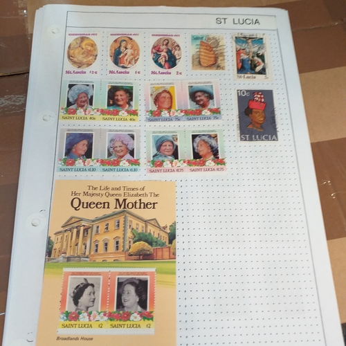 283 - St Lucia collection on 14 album sheets / stock cards, early issues to QE2 mostly mint thereafter to ... 