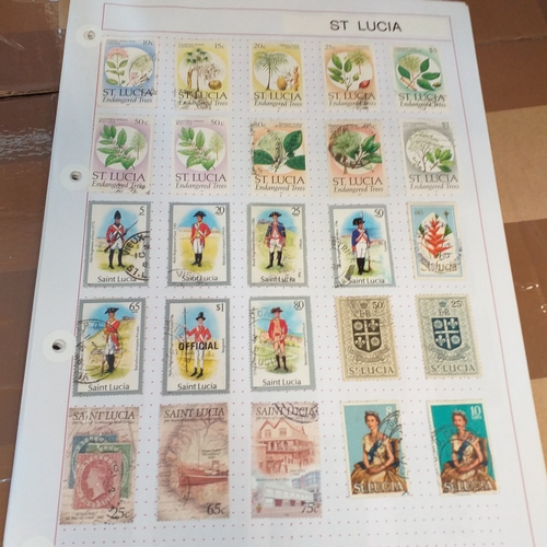 283 - St Lucia collection on 14 album sheets / stock cards, early issues to QE2 mostly mint thereafter to ... 