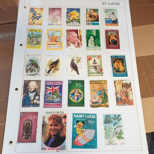 283 - St Lucia collection on 14 album sheets / stock cards, early issues to QE2 mostly mint thereafter to ... 