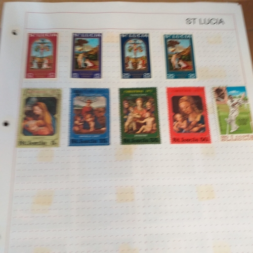283 - St Lucia collection on 14 album sheets / stock cards, early issues to QE2 mostly mint thereafter to ... 