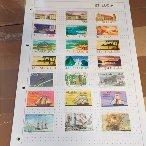 283 - St Lucia collection on 14 album sheets / stock cards, early issues to QE2 mostly mint thereafter to ... 