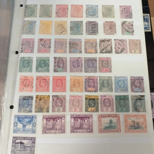 287 - Sierra Leone small selection on 9 album pages / stock cards from early to late 1970's.