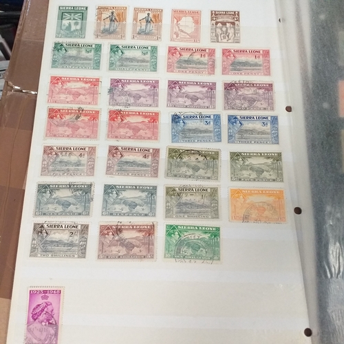 287 - Sierra Leone small selection on 9 album pages / stock cards from early to late 1970's.