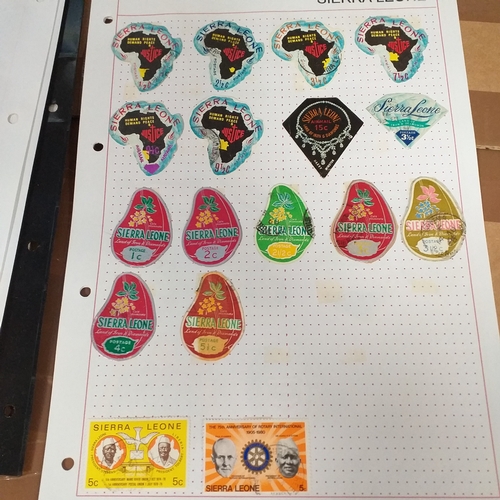 287 - Sierra Leone small selection on 9 album pages / stock cards from early to late 1970's.