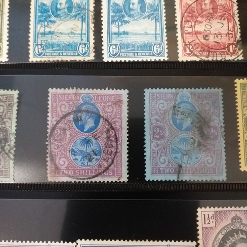 287 - Sierra Leone small selection on 9 album pages / stock cards from early to late 1970's.