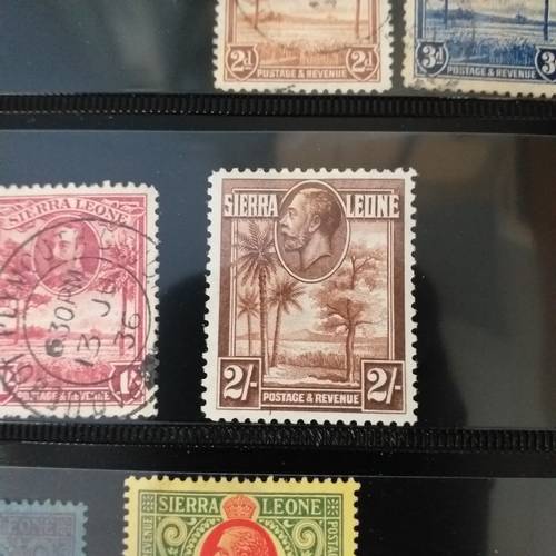 287 - Sierra Leone small selection on 9 album pages / stock cards from early to late 1970's.