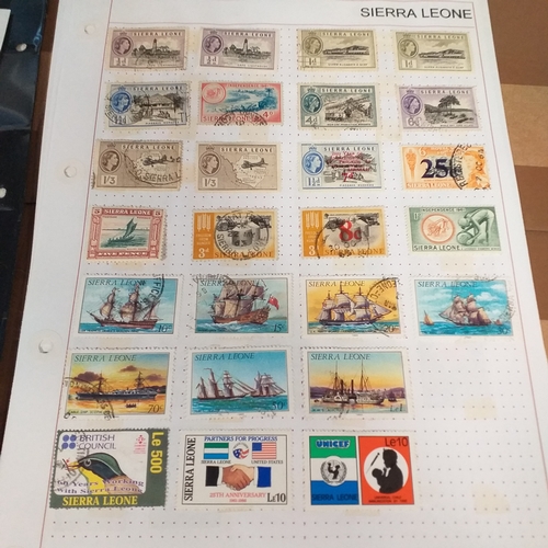 287 - Sierra Leone small selection on 9 album pages / stock cards from early to late 1970's.
