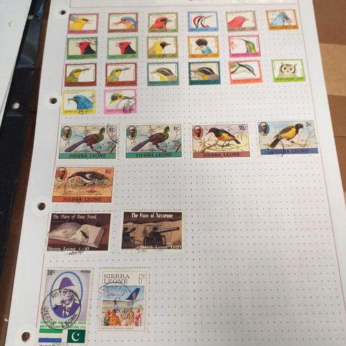 287 - Sierra Leone small selection on 9 album pages / stock cards from early to late 1970's.