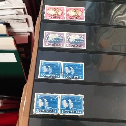 292 - Swaziland small selection on 11 album pages / stock cards, mint / used collection bulk of which rang... 
