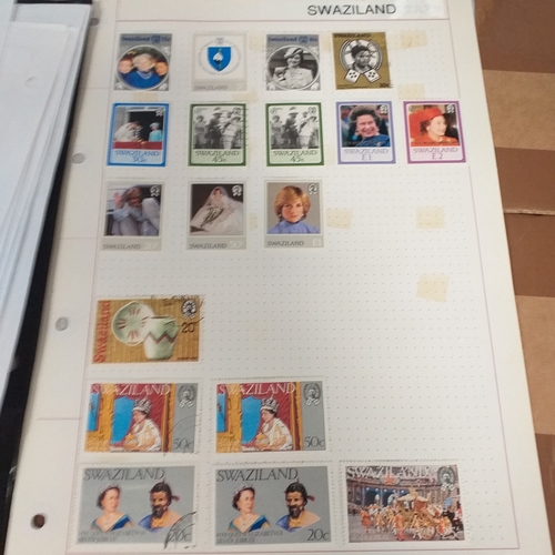 292 - Swaziland small selection on 11 album pages / stock cards, mint / used collection bulk of which rang... 