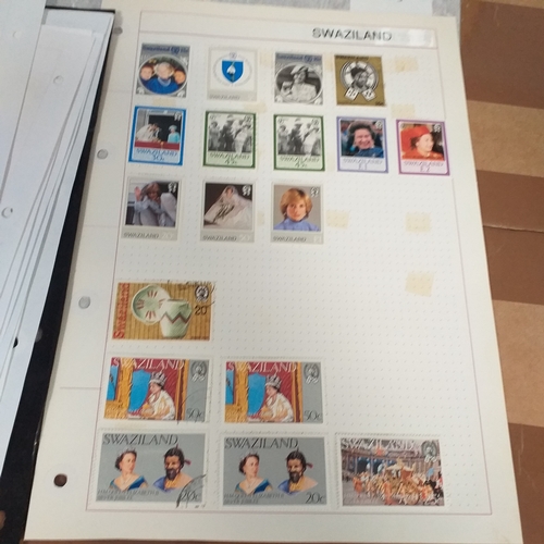 292 - Swaziland small selection on 11 album pages / stock cards, mint / used collection bulk of which rang... 
