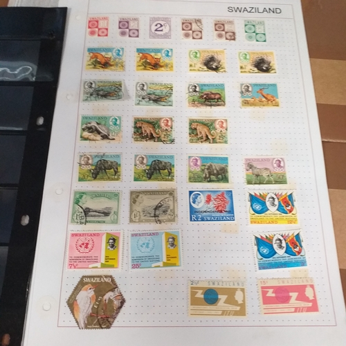292 - Swaziland small selection on 11 album pages / stock cards, mint / used collection bulk of which rang... 