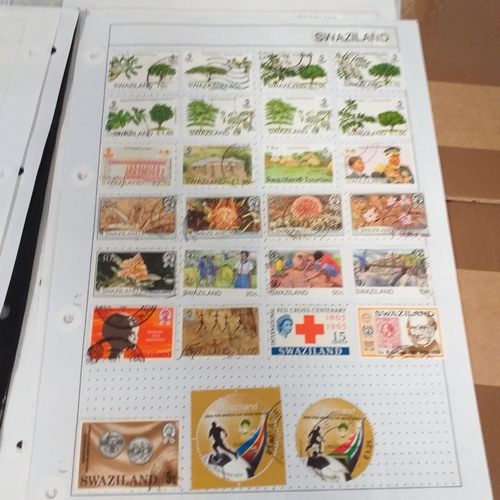 292 - Swaziland small selection on 11 album pages / stock cards, mint / used collection bulk of which rang... 