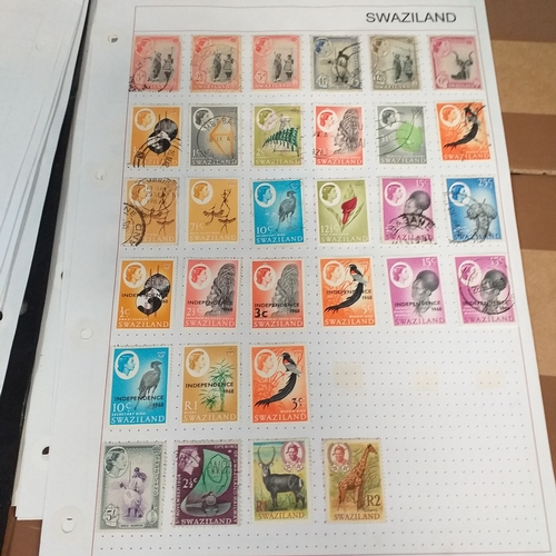 292 - Swaziland small selection on 11 album pages / stock cards, mint / used collection bulk of which rang... 