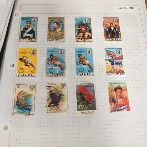 292 - Swaziland small selection on 11 album pages / stock cards, mint / used collection bulk of which rang... 