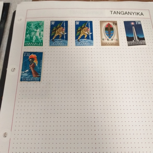 297 - Tanganika / Tanzania collection on 20+ album pages / stock cards, single sheet of KGV issues with va... 