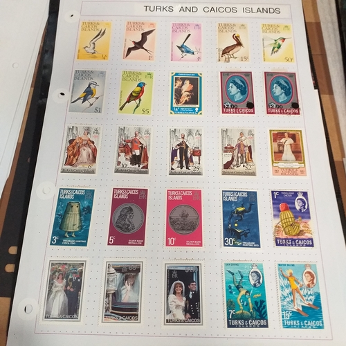 302 - Turks & Caicos Islands small collection on 10 album pages / stock cards, mint and used QV values to ... 