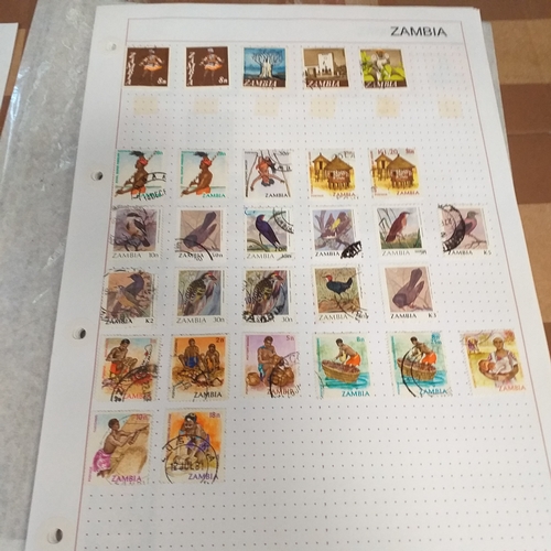 308 - Zambia small collection on 12+ album pages / stock cards from independence to late 1990's, strong th... 