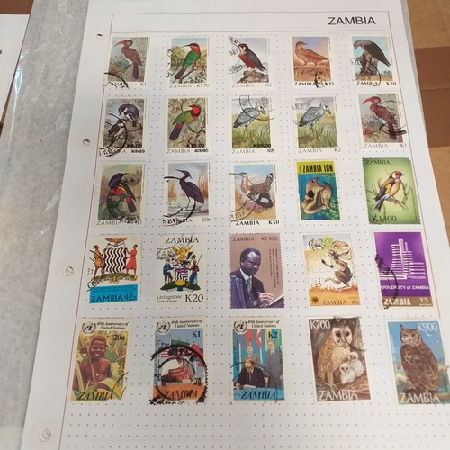 308 - Zambia small collection on 12+ album pages / stock cards from independence to late 1990's, strong th... 
