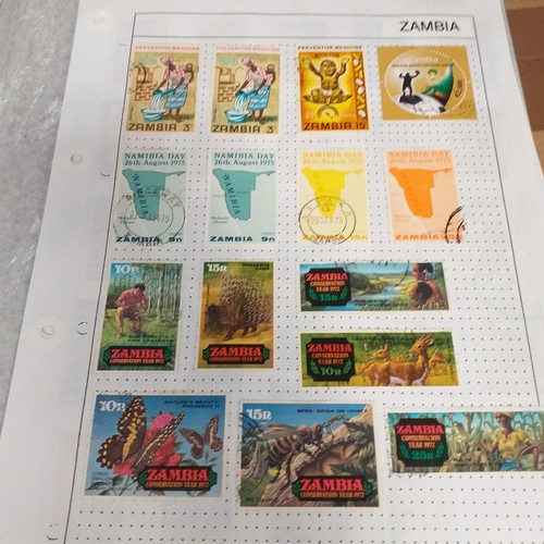 308 - Zambia small collection on 12+ album pages / stock cards from independence to late 1990's, strong th... 