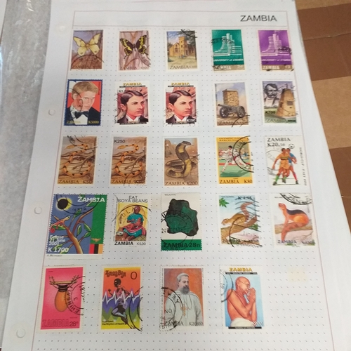 308 - Zambia small collection on 12+ album pages / stock cards from independence to late 1990's, strong th... 