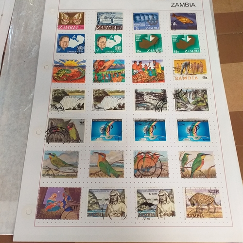 308 - Zambia small collection on 12+ album pages / stock cards from independence to late 1990's, strong th... 