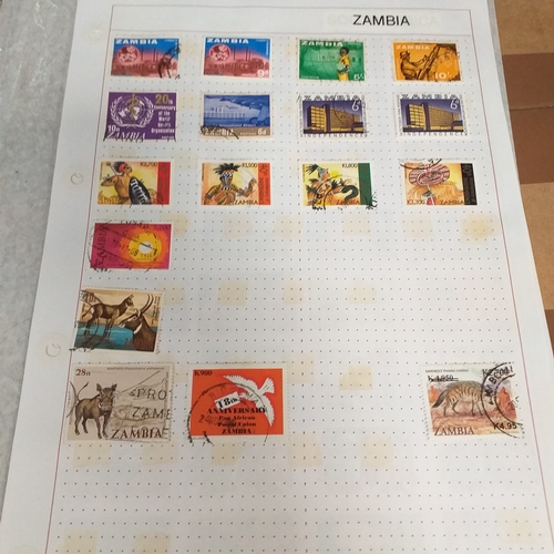 308 - Zambia small collection on 12+ album pages / stock cards from independence to late 1990's, strong th... 