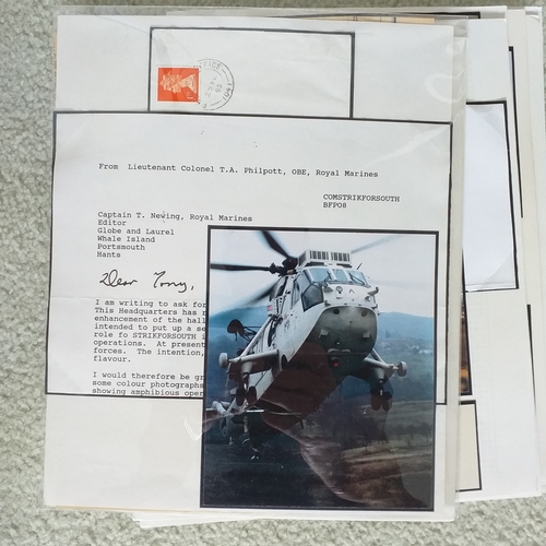 102 - GB.  Well written up 'Royal Marines' postal history collection on 50+ pages with mail from Royal Mar... 