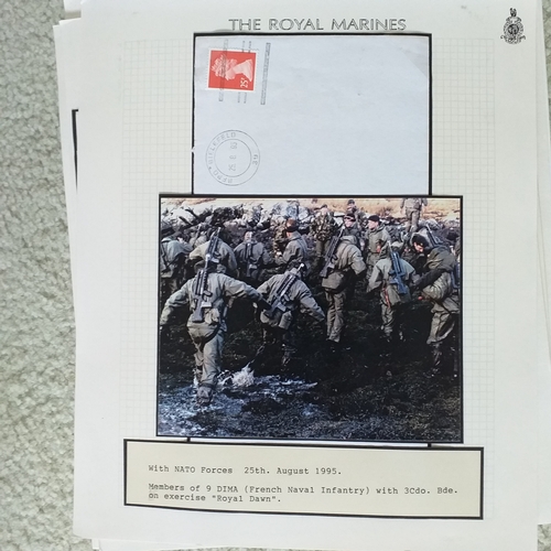 102 - GB.  Well written up 'Royal Marines' postal history collection on 50+ pages with mail from Royal Mar... 