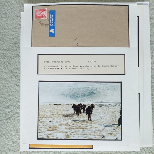102 - GB.  Well written up 'Royal Marines' postal history collection on 50+ pages with mail from Royal Mar... 