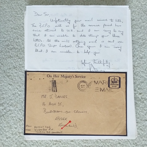 102 - GB.  Well written up 'Royal Marines' postal history collection on 50+ pages with mail from Royal Mar... 