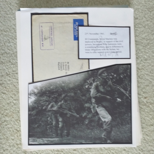 102 - GB.  Well written up 'Royal Marines' postal history collection on 50+ pages with mail from Royal Mar... 